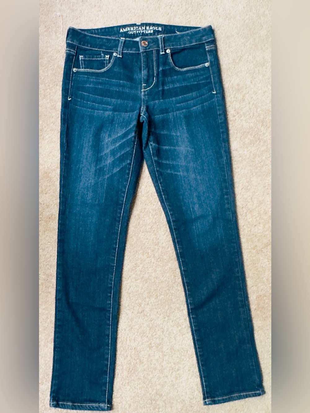 American Eagle Outfitters Women's Dark Blue Skinny Jeans